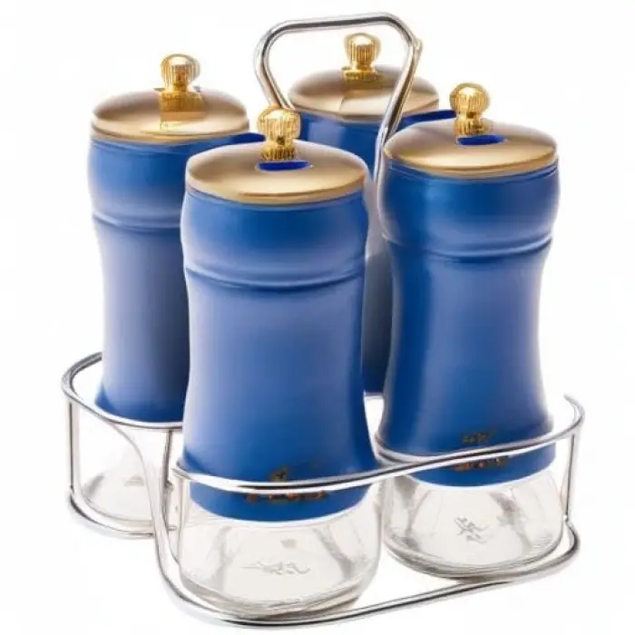 Blue Berry 5 Parça Cam Baharat Takımı