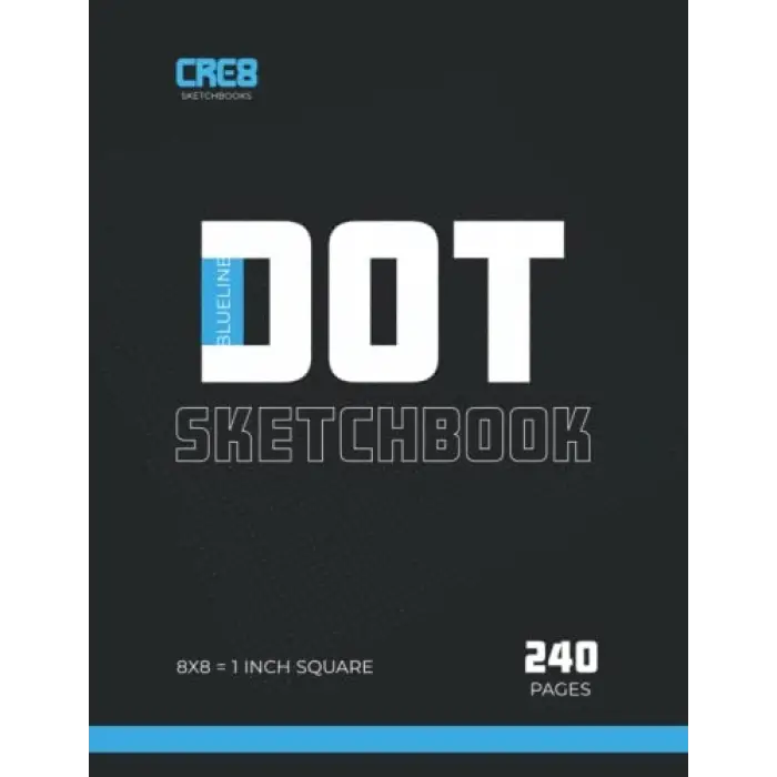 Bluelıne Dot Sketchbook: 240 Page Dot Grid Sketchbook
