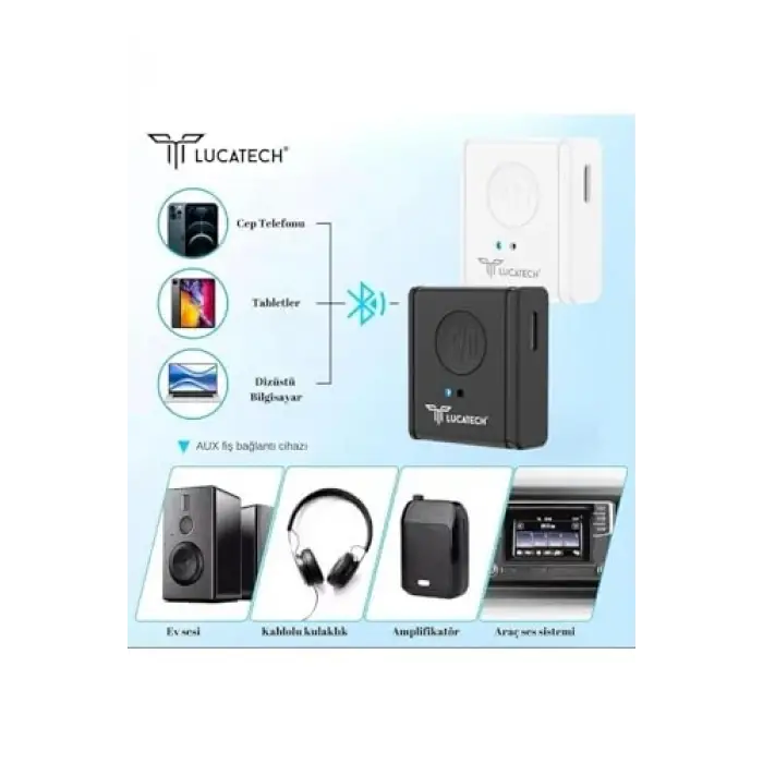 Bluetooth AUX Araç Ses Modülü 5.3V Type-C Şarjlı - LT465S129