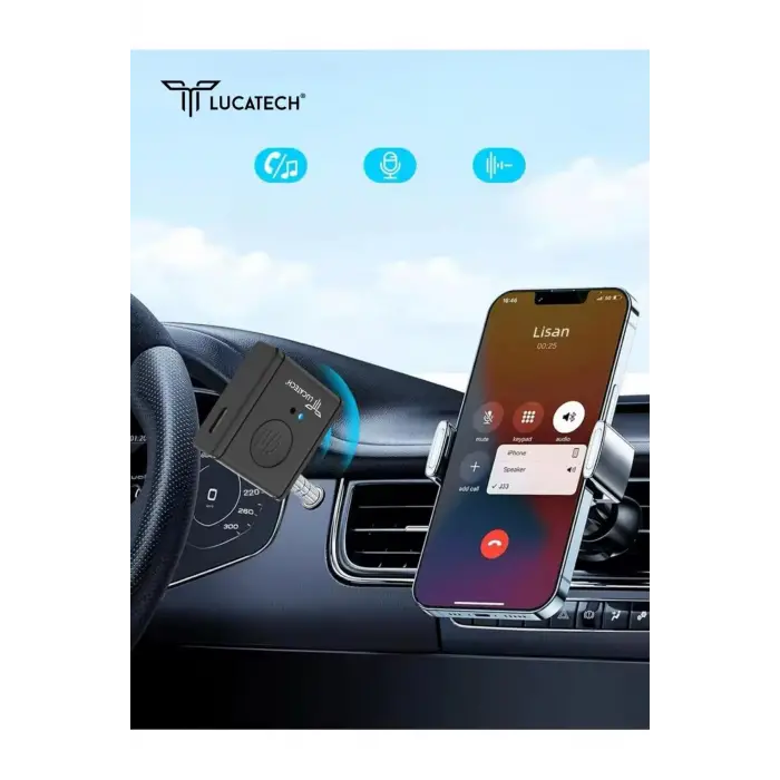 Bluetooth AUX Araç Ses Modülü 5.3V Type-C Şarjlı - LT465S129