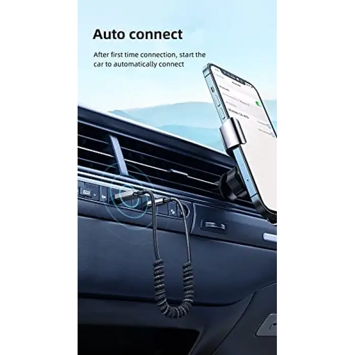 Bluetooth Car Receiver AUX, Gri