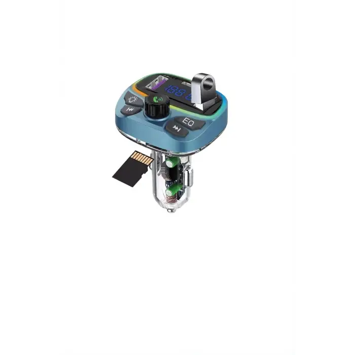Bluetooth FM Modülatör Transmitter Çakmaklık - MT9877, Araç için