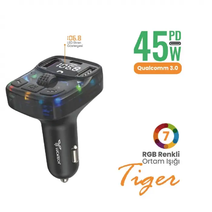 Bluetooth FM Transmitter USB Flash Destekli - Net Ses Deneyimi