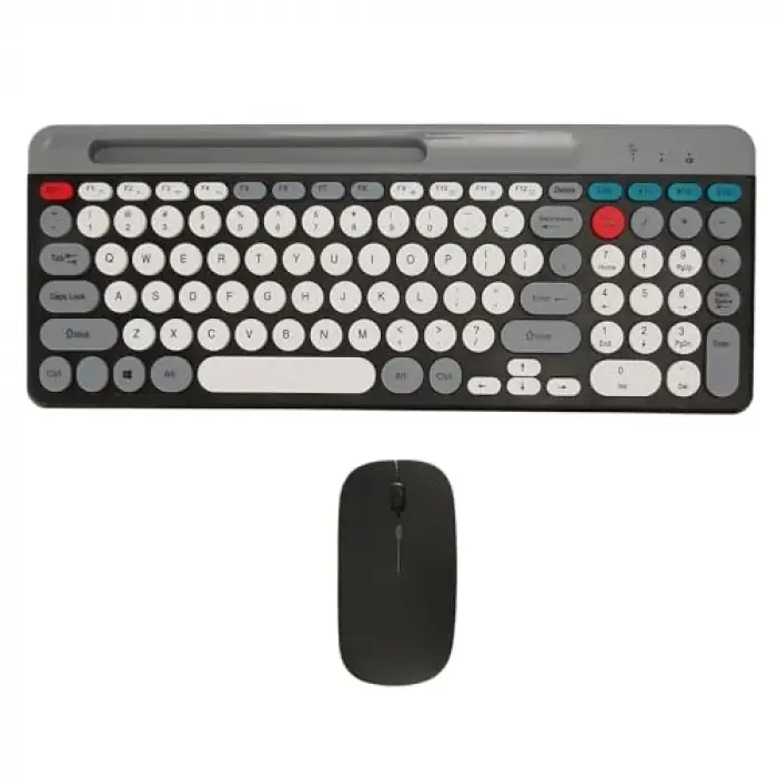 Bluetooth Klavye Mouse Kablosuz Klavye ve RGB Mouse Set 2.4G Bluetooth ve Batarya Taşınabilir Hafif ve İnce Tasarım ZYG-806