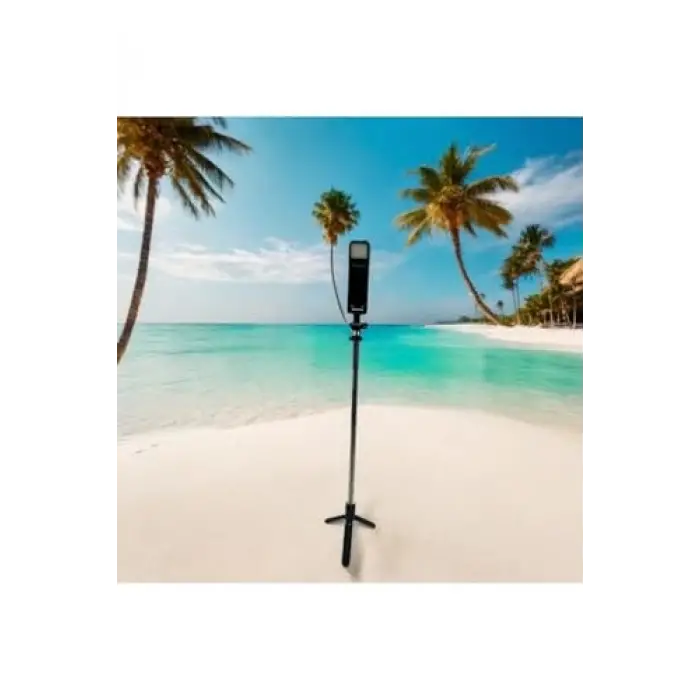Bluetooth Kumandalı Tripodlu Işıklı Selfie Stick - Uzatılabilir, İos & Android Uyumlu