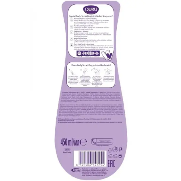 Body Scrub Duş Jeli, Crystal, 450 Mililitre