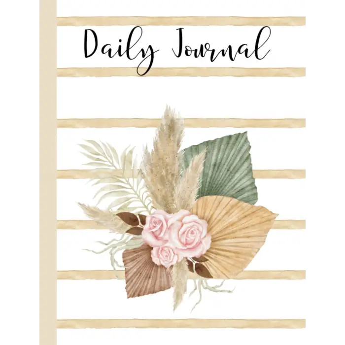 Boho Çiçek Desenli Günlük Defter