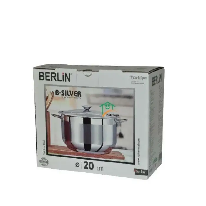Bonera Silver 20x10 cm Derin Çelik Tencere