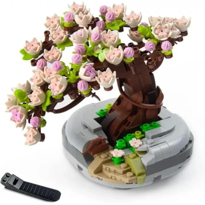 Bonsai Ağacı Sukulent/Sakura Saksı Bitki Yapı Blokları Seti (Sakura)
