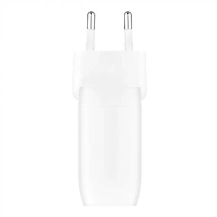 Boost Charge Çift USB-C Fişi; Ppsli, iPhone 16 ve Diğerleri, iPad, Samsung Galaxy, Google Pixel, MacBook için 60W Şarj Cihazı, USB-Cden Lightning Kablosu ve USB-C Uyumlu, Beyaz