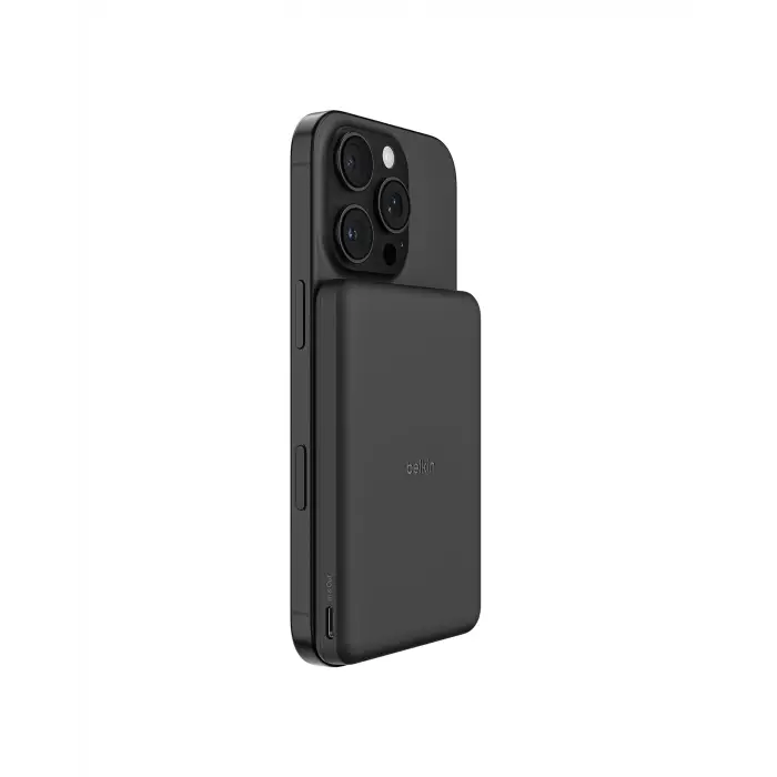 BoostCharge 5000 mAh İnce Manyetik USB-C Power Bank, Siyah