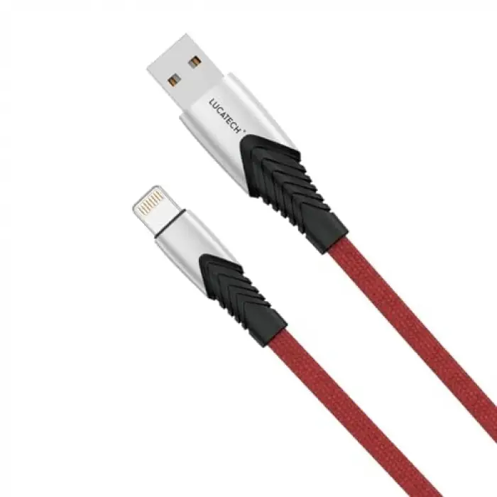 Bordo Örgülü USB Lightning Hızlı Şarj Kablosu