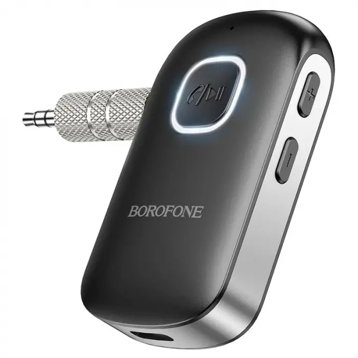 Borofone Wireless Bluetooth 5.0 3.5 mm Jack Aux Araç Ses Aktarım Kiti Adaptör Bluetooth Çevirici Araba Hoparlör Kulaklık için Taşınabilir Kablosuz Ses Araç Kitleri Adaptörü BC42