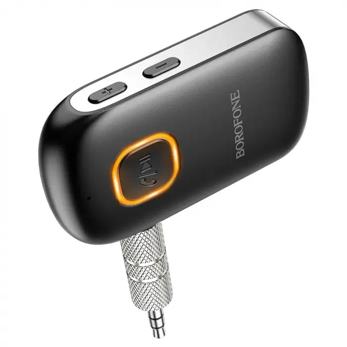 Borofone Wireless Bluetooth 5.0 3.5 mm Jack Aux Araç Ses Aktarım Kiti Adaptör Bluetooth Çevirici Araba Hoparlör Kulaklık için Taşınabilir Kablosuz Ses Araç Kitleri Adaptörü BC42
