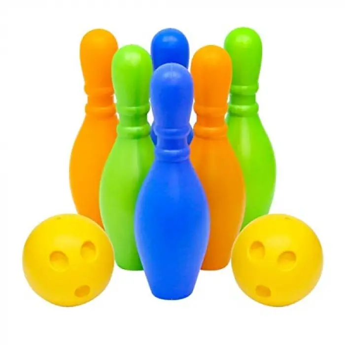 Bowling Set 6 Labut 2 Top, Çok Renkli