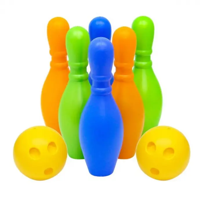 Bowling Set 6 Labut 2 Top, Çok Renkli