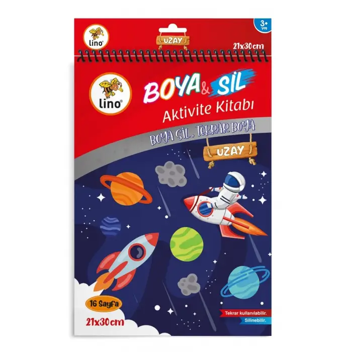 Boya Sil Aktivite Boyama Kitabı Uzay A4 Ebat