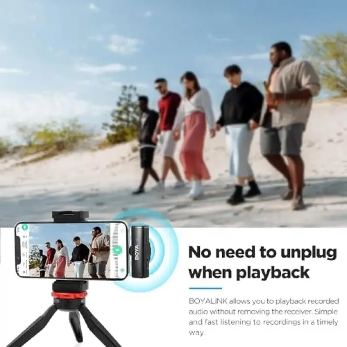 BoyaLink All-in-one Çift Kanal Kablosuz Mikrofon