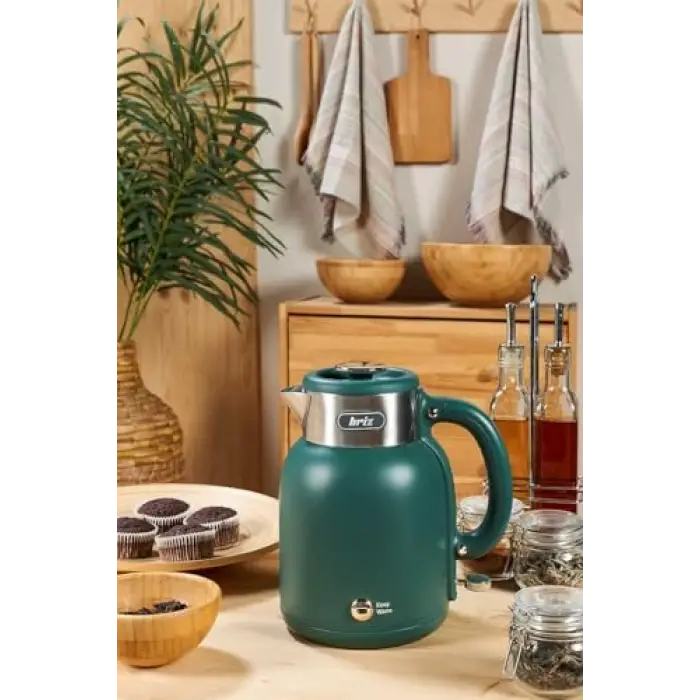 BR1040 retro su ısıtıcı kettle, yeşil çelik