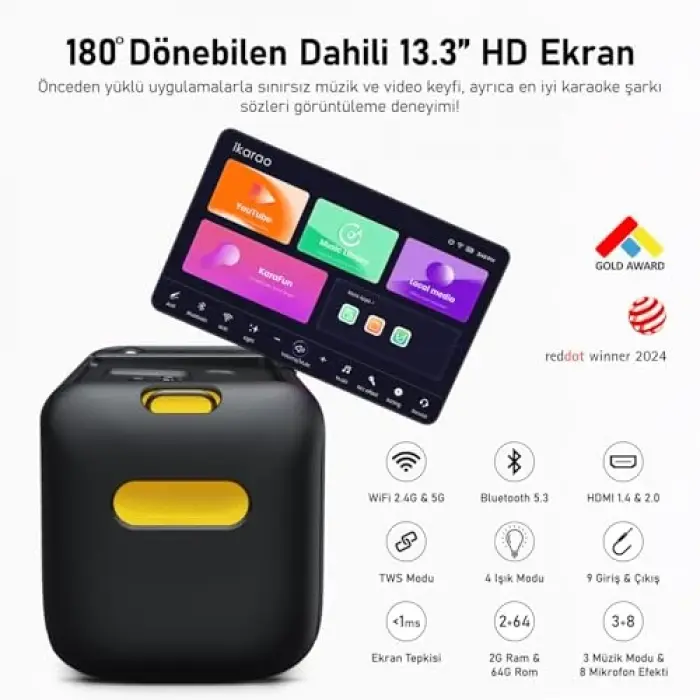 Break X1 Karaoke Bluetooth Hoparlör Seti, 800W, Standlı