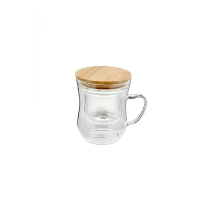 Brew - Süzgeçli Cam Çay Bardağı 400ml