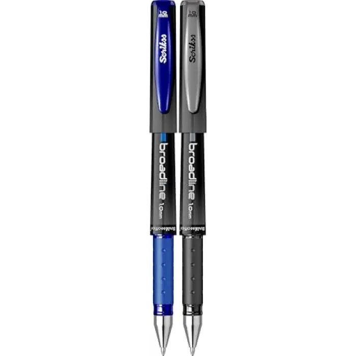 Broadlıne 1.0 Mm Jel Kalem Siyah & Mavi 2Li Blister