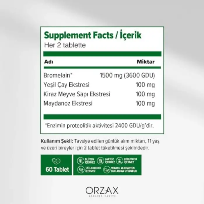 Bromelain Complex 3600 Gdu, 60 tablet