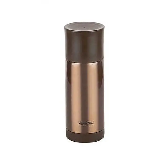 Bronz renkli paslanmaz çelik termos, 330 ml
