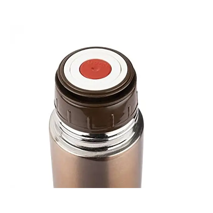 Bronz renkli paslanmaz çelik termos, 330 ml