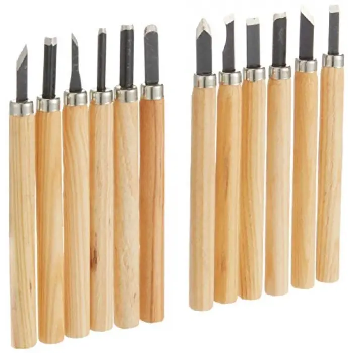 Brüder Oyma Bıçağı Seti, 12 Parça, M 690-12, Bej