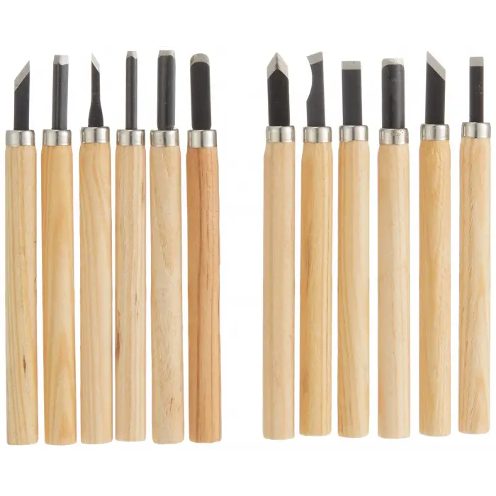 Brüder Oyma Bıçağı Seti, 12 Parça, M 690-12, Bej
