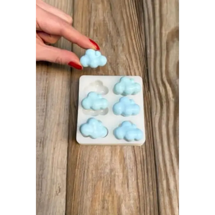 Bubble Bulut Mini Altılı Silikon Mum Kalıbı