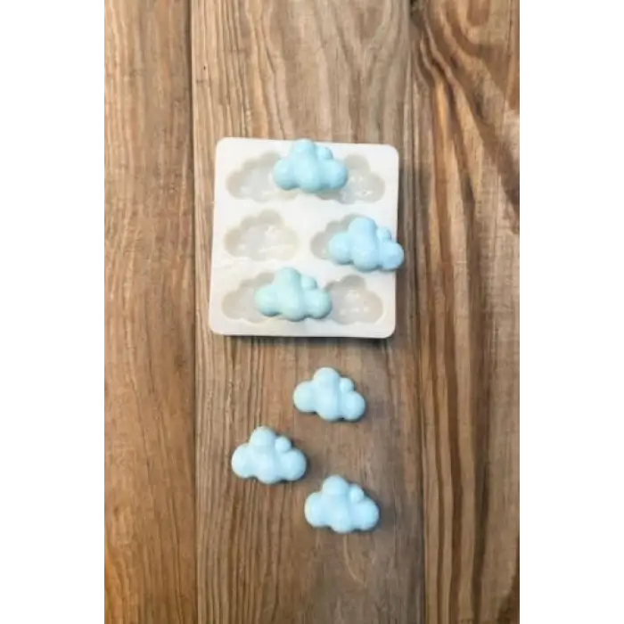 Bubble Bulut Mini Altılı Silikon Mum Kalıbı