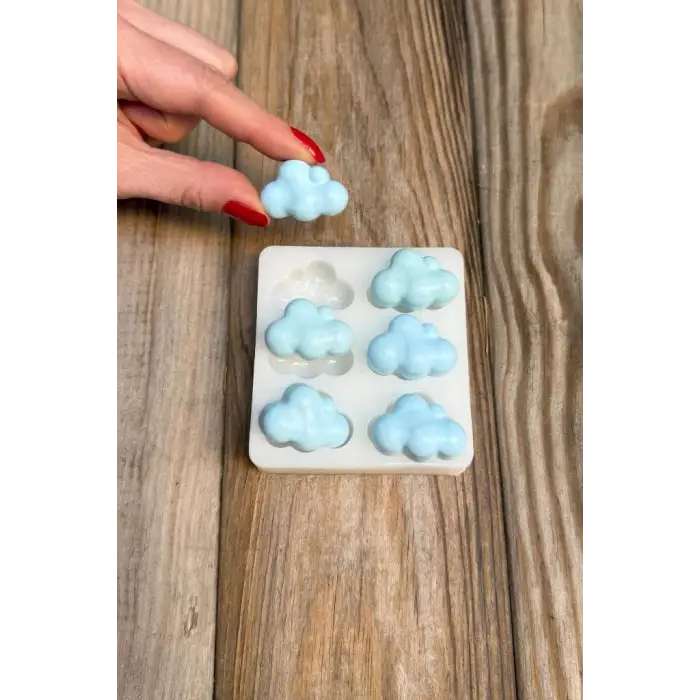 Bubble Bulut Mini Altılı Silikon Mum Kalıbı