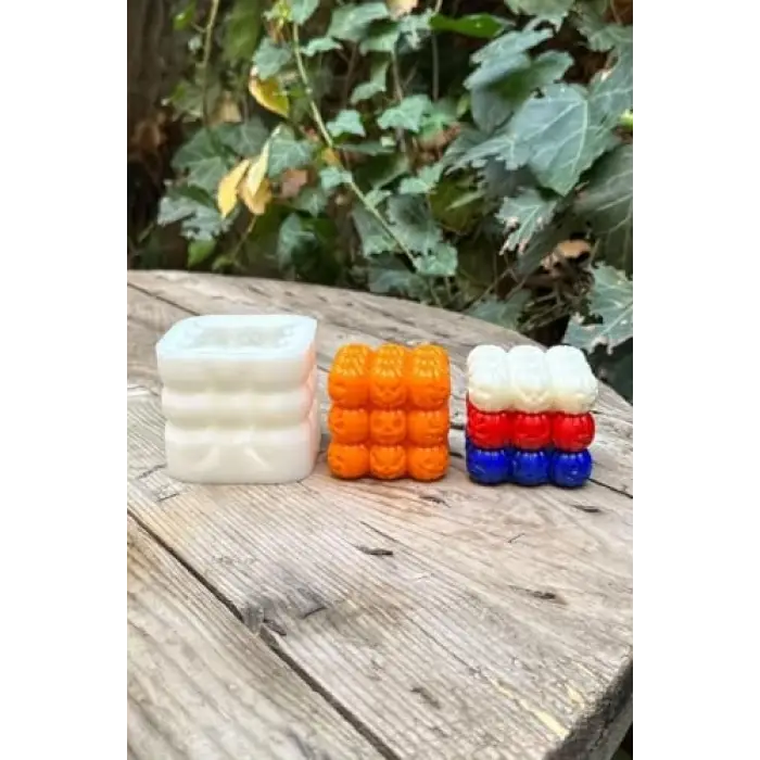 Bubble kabak silikon mum kalıbı, tekli, 1 adet