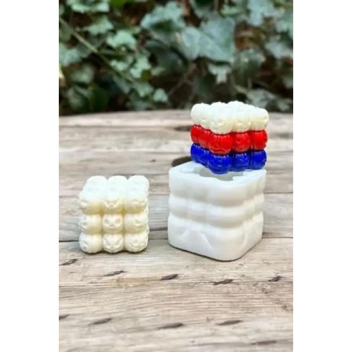 Bubble kabak silikon mum kalıbı, tekli, 1 adet