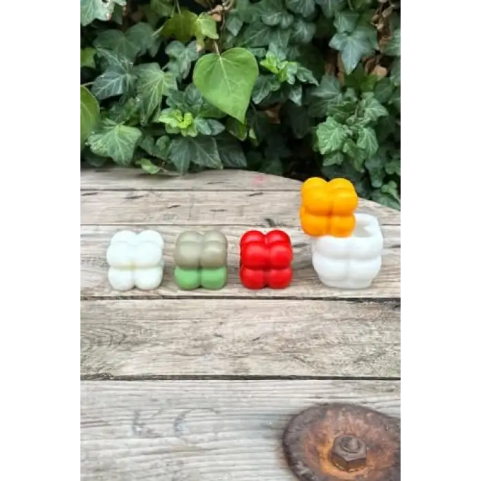 Bubble Küp Mini Tekli Mum Kalıbı (Silikon) 1 Adet