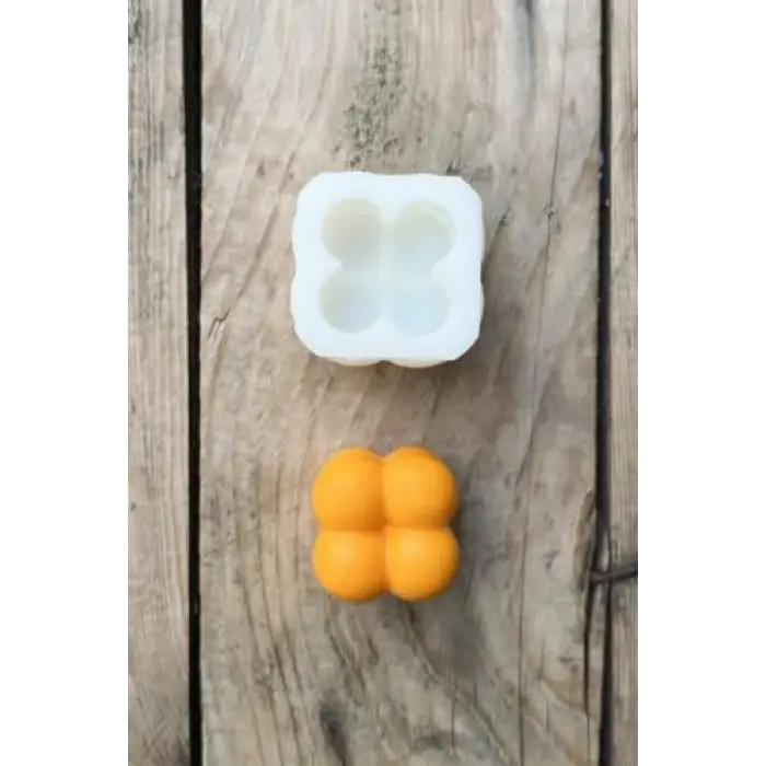 Bubble Küp Mini Tekli Mum Kalıbı (Silikon) 1 Adet