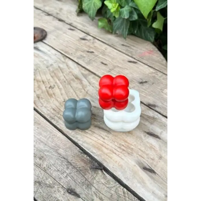 Bubble Küp Mini Tekli Mum Kalıbı (Silikon) 1 Adet
