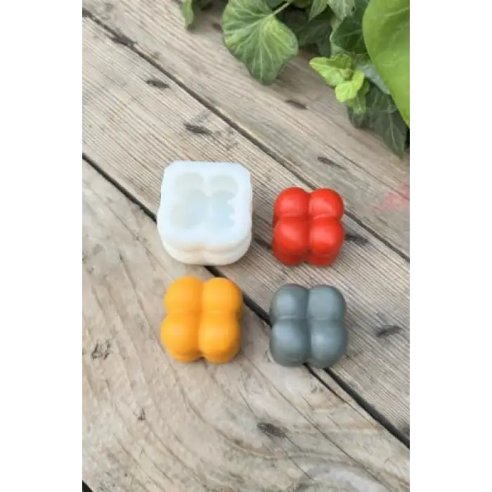 Bubble Küp Mini Tekli Mum Kalıbı (Silikon) 1 Adet