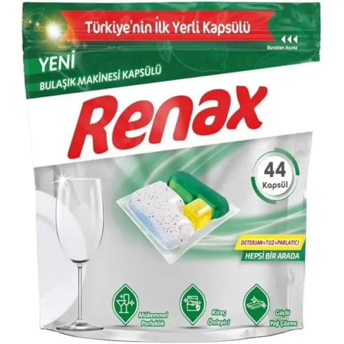 Bulaşık Makinesi Kapsül Deterjanı 44 Adet