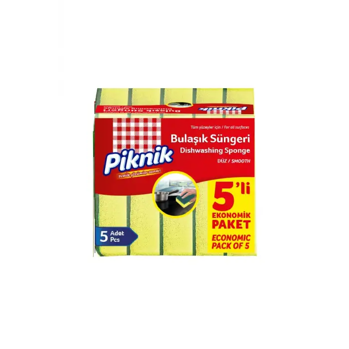 Bulaşık Süngeri, 5li, Düz