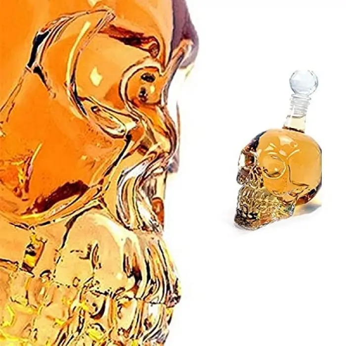 BulutRetail Crystal Head Kuru Kafa Cam Şişe 350 Ml