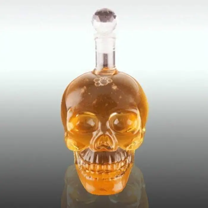 BulutRetail Crystal Head Kuru Kafa Cam Şişe 350 Ml