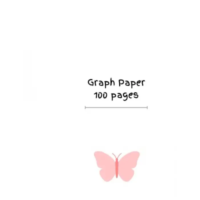 Butterfly, 100 pages graph paper 8x5