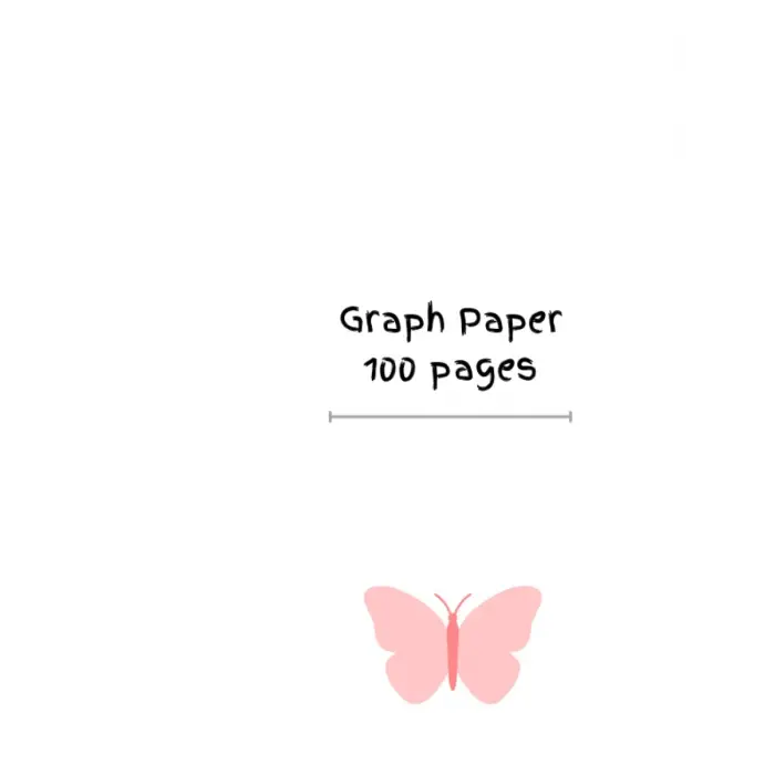 Butterfly, 100 pages graph paper 8x5