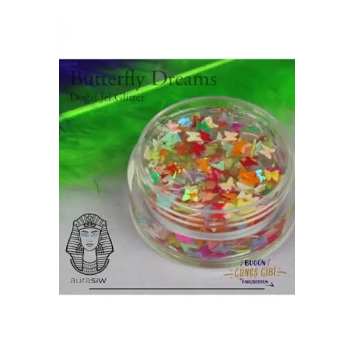 Butterfly Dreams - Jel Formlu Doğal Glitter