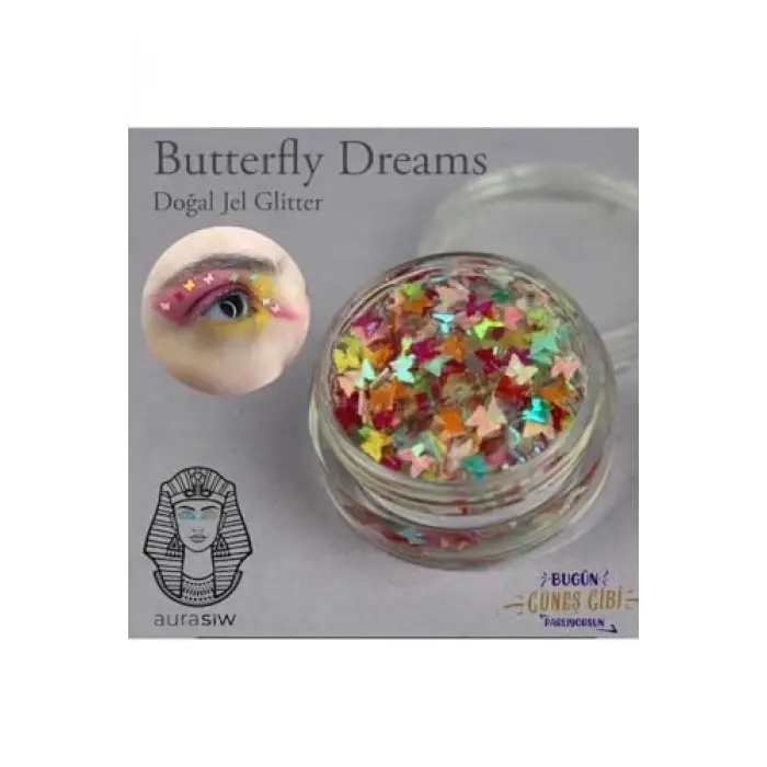 Butterfly Dreams - Jel Formlu Doğal Glitter
