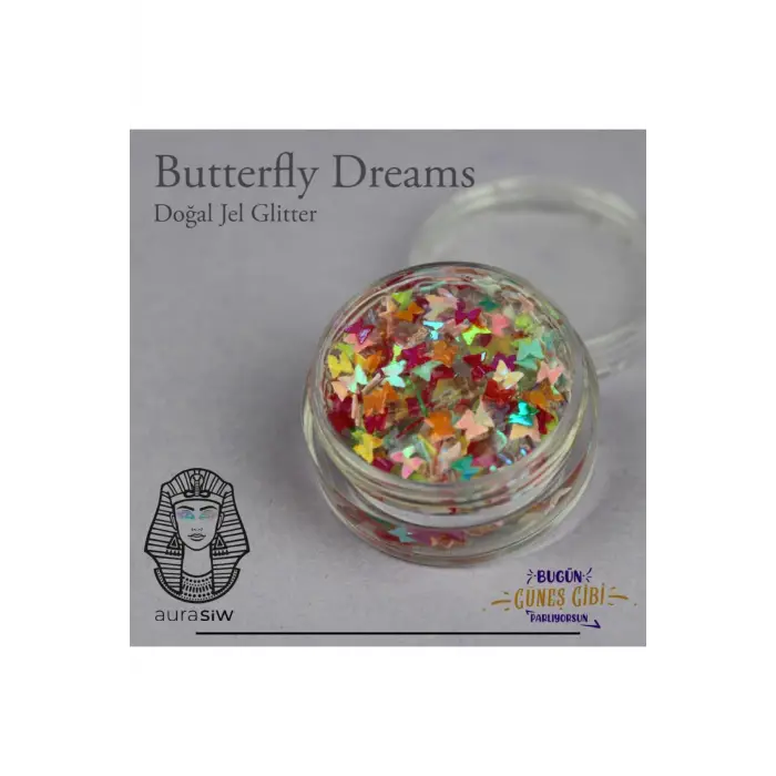 Butterfly Dreams - Jel Formlu Doğal Glitter