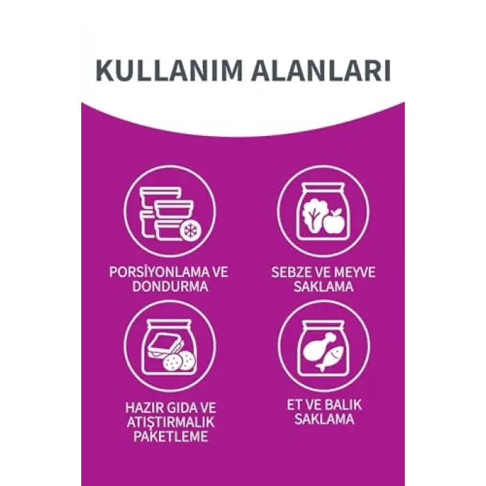 Buzdolabı Poşeti, Orta Boy, 100lü